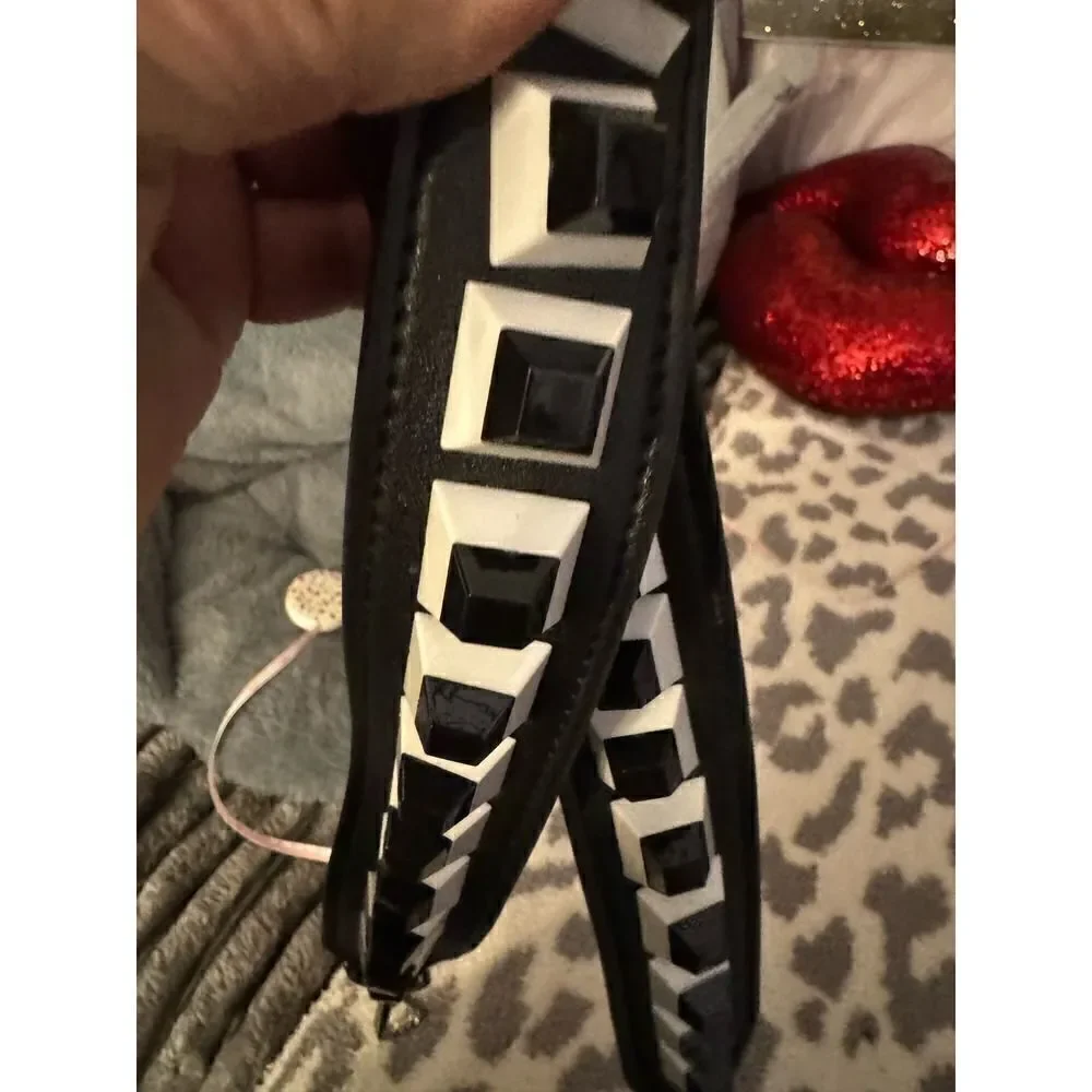 Add on bag/purse/pocketbook novelty strap black white red belt/strap